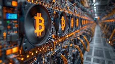 Solar-integrated cryptocurrency mining farm optimizing electricity costs