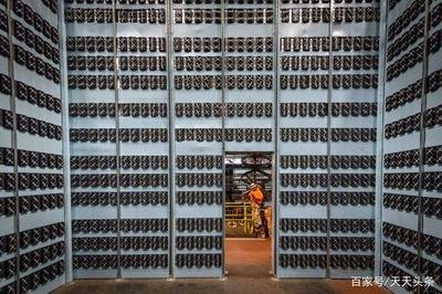 Rows of high-performance mining rigs operating in a state-of-the-art mining farm