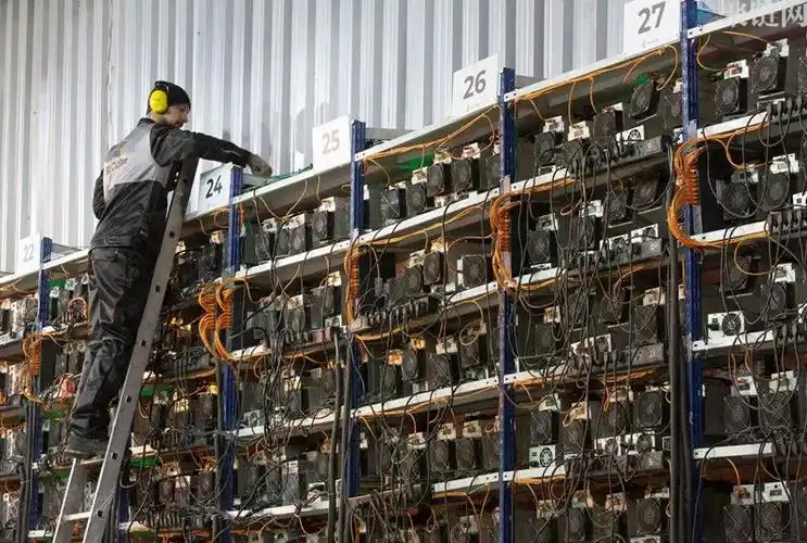 A high-performance mining rig with multiple graphics cards, showcasing its hash rate potential.